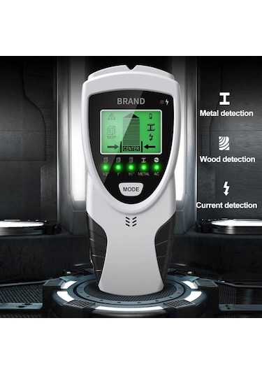 Canlı Ac Kablo Algılamalı 5'i 1 Arada Duvar Dedektörü Saplama Bulucu Arkadan Aydınlatmalı Ekran 5 Mod 3 Derinlik Metal Ahşap Kablo Takip Cihazı