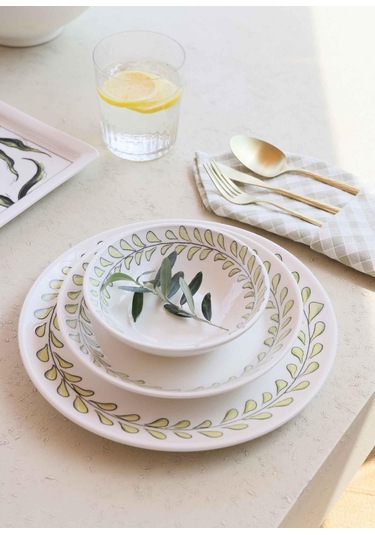 The Mia Olivos 6 Kişilik Yemek Takımı 24 Parça Set 2 Çok Renkli