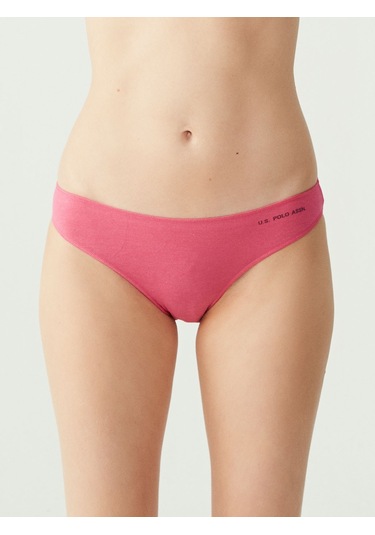 U.S. Polo Assn. Kadın Çok Renkli 5Li Kıl Lastikli Slip 67006 Fuşya