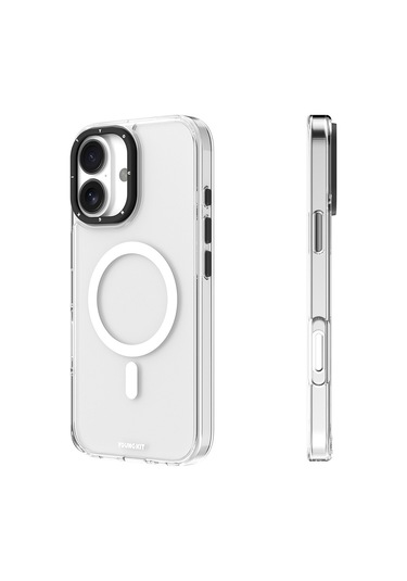 İphone Uyumlu 16 Kılıf Magsafe Şarj Özellikli Cam Arka Yüzey Tpu Youngkit Gemstone Serisi Kapak Şeffaf