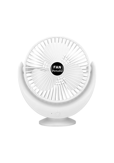 Vkemall Beyaz Usb Şarjlı Mini Masaüstü Fanı - Taşınabilir 3-6 Saat Çalışma Süresi - 4.5w Güç - Öğrenci/ev Kullanıma Uygun