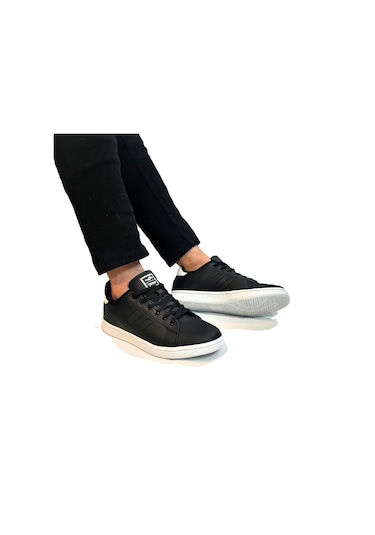 Jump 15306-15307 Siyah-beyaz Düz Taban Rahat Spor Ayakkabı Siyah - Beyaz