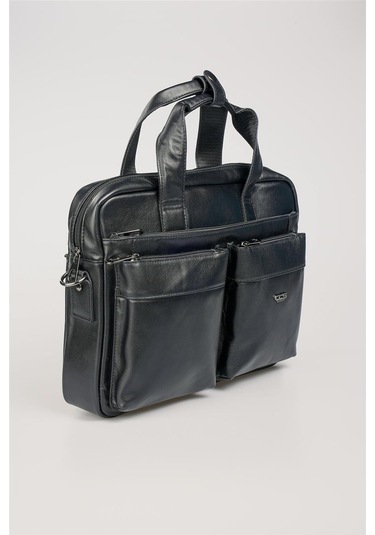 Ççs 71472 Hakiki Deri Evrak Çantası Siyah