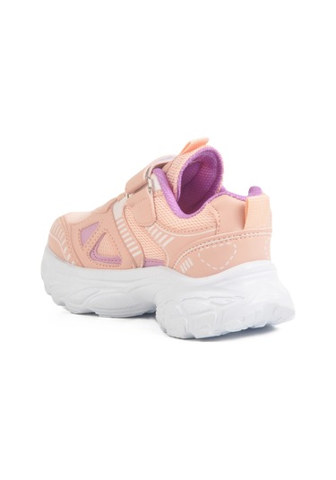 Pudra Cırtlı Fileli Kız Çocuk Spor Ayakkabı 1500 P Pudra-lila Pudra - Lila