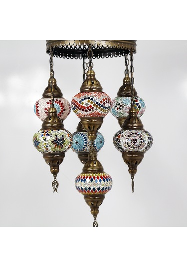 Dekoratif EL YAPIMI DEKORATİF AVİZE MOZAİK SARKIT