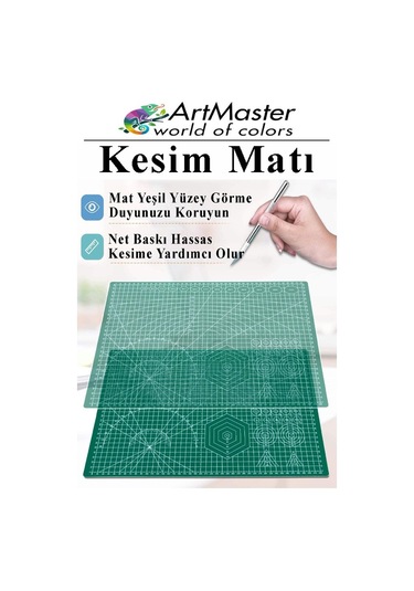 A3 Kesim Matı 2 Adet 30x45 Cm Çift Taraflı Çizim Matı Kesim Altlığı Kesme Madı Kesim Tablası Proje Etkinlik
