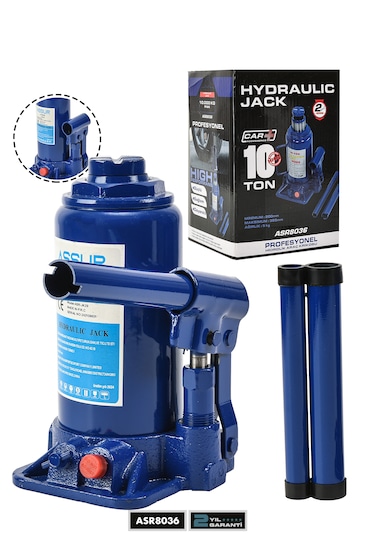 Assur Asr8036 10 Ton Oto Kaldırma Şişe Kriko Hidrolik Mavi