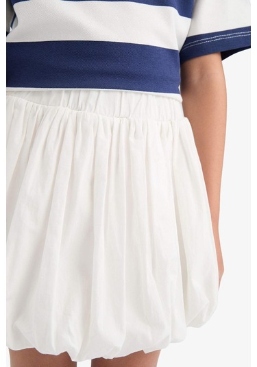 DeFacto Kız Çocuk Poplin Etek E2273A825SMWT34 Beyaz