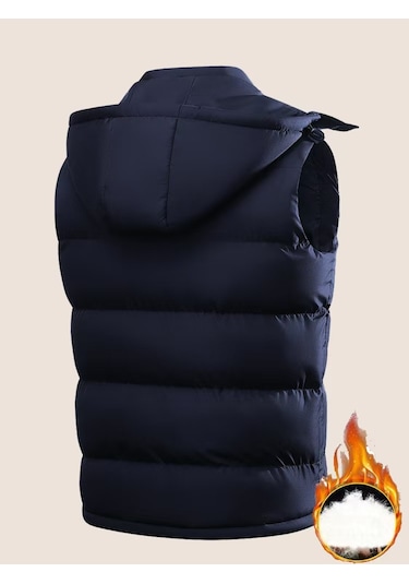 Günlük Erkek Yeleği, Erkek Sonbahar Ve Kış Sıcak Pamuklu Yelek Kırmızı