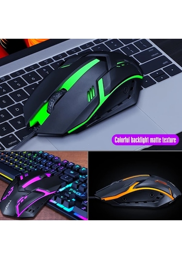 Techbloom Tf200 Ultra Ince Kablolu Klavye Ve Fare Kombosu Usb Tak Laptop Masaustu 104 Tus Rgb Aydinlatmali Ps4 Xbox Pc Mac Oyun Klavye Fare Seti Diğer