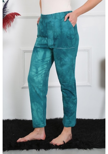 Akbeniz Kadın Pamuk Cepli 3 İplik Alt Eşofman Turkuaz 27510-turkuaz Turkuaz