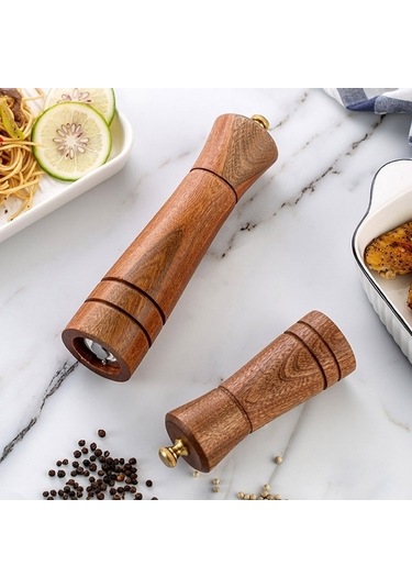 Dancemonkey Ahşap Baharat Değirmeni Öğütücü, Küçük Boy Model Kahverengi
