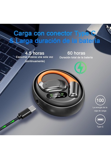 Xindoker M113 Açık Kulaklı Bluetooth Kulaklık - Aı Çeviri Fonksiyonu, 144 Dil Gerçek Zamanlı Çeviri, 13mm Hoparlör, 4 Saat Çalma Süresi, Gri