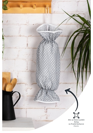 6 Parça Mutfak Seti & Mutfak Önlüğü , Fırın Eldiveni , 2li Tutacak , Organizer Poşetlik , Demlematikgri Puantiye