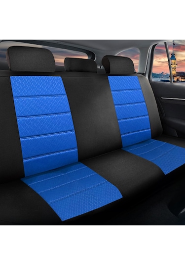 Minderland K1 - Suzuki Splash İle Uyumlu Koltuk Kılıfı, Tam Takım/mavi