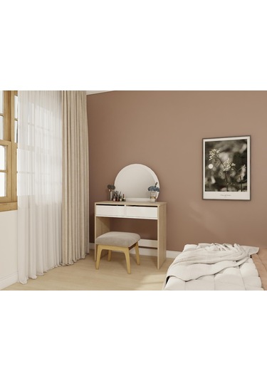 Huzur Makyaj Masası Kotonvizon-beyaz Renk Vizon