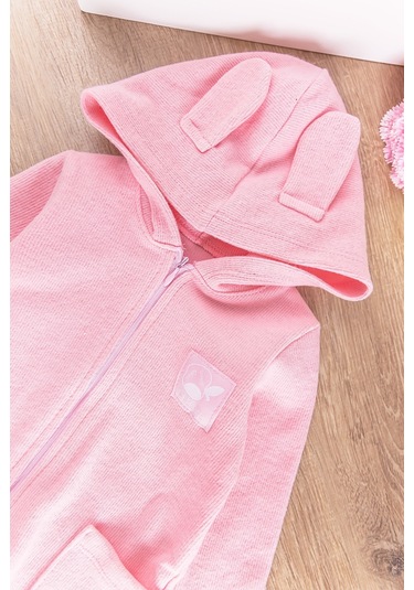 Babymod Kapüşonlu Önden Fermuarlı Kız/Erkek Bebek Tulum