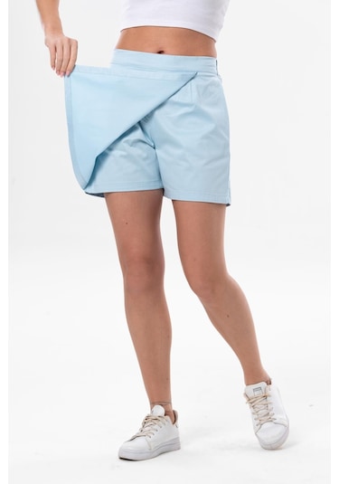 Sinem Gabardin Yazlık Şort Etek Buz Mavi Bmv-buz Mavi Buz Mavi