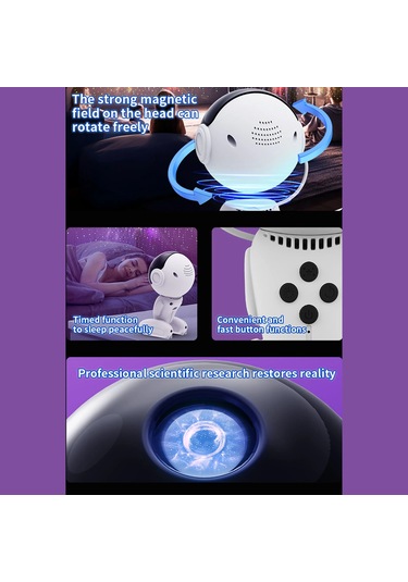 Robot Yıldızlı Gökyüzü Lamba Masa Lambası Siyah Delik Göz