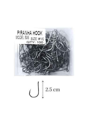 Piranha 506 Çapraz Delikli İğne No:1/0 100 Lü Paket