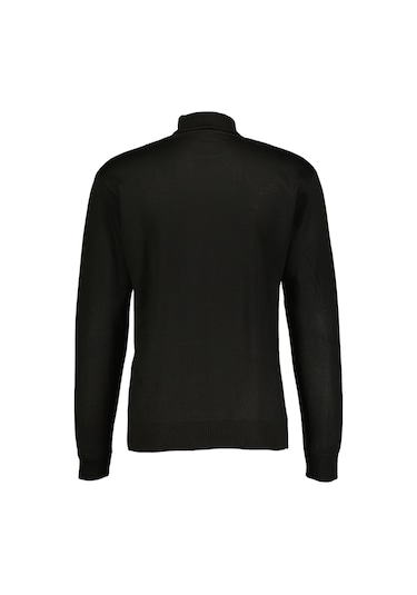 Finesuits Erkek Desenli Yünlü Kazak 2422201014.dstbr Siyah