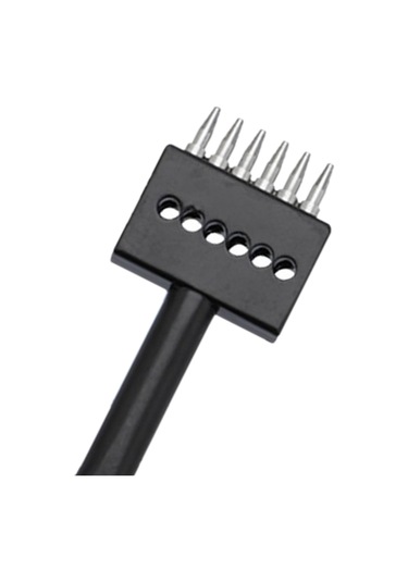 Suntek Deri Çatal Yumruk El Aleti Çelik Yuvarlak Delik 6-diş 6 Diş