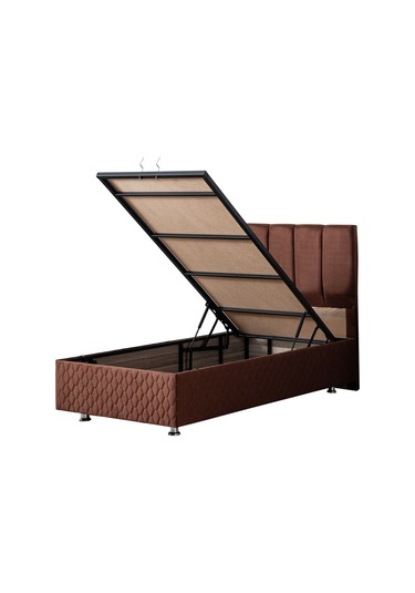 Setaymobilya Baza, Tetra Koyu Kahve Tek Kişilik Baza + Başlık, Mdf, Setay