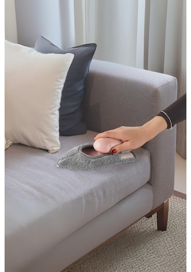 Mikrofiber Bezli Temizlik El Mopu Gri