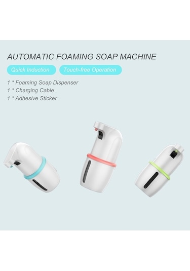 Dancemonkey Şarj Edilebilir Otomatik Dokunmasız Köpük Sabun Dispenser Ir Sensörlü Ayarlanabilir Masaüs Mavi Mavi