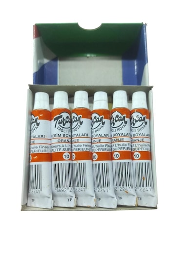 Turcan 12ml Yağlı Boya Turuncu 12'li