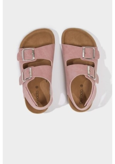 DeFacto Kız Çocuk Cırt Cırtlı Düz Taban Sandalet C2804A825SMPN225 Pembe
