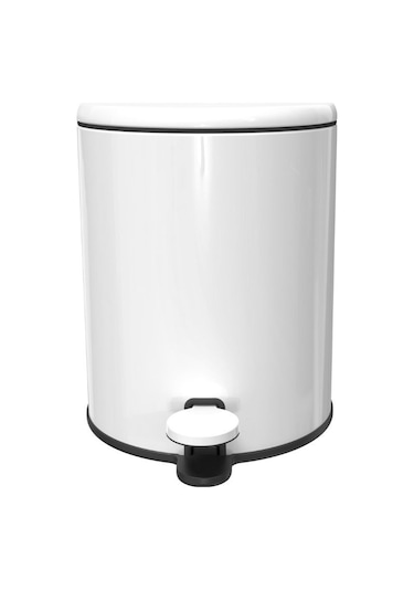 Primanova Cigo Pedallı Çöp Kovası 6 Lt Mat Beyaz/gri M-e41-01-06 Diğer