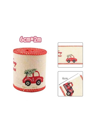 Ziyou Retro Noel Kamyon Kar Tanesi Şerit - Dıy Çelenk Ve Dantel Süsleme 6 Cm X 2 M Sarı