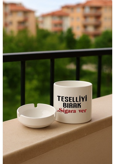 Porselen Baskılı Küllük - Teselli