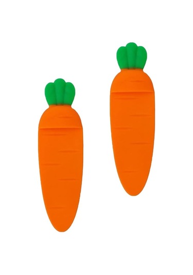 2 Adet Havuç Ayracı Silikon Kitap Ayracı 3d Öğrenci Ayracı Yenide