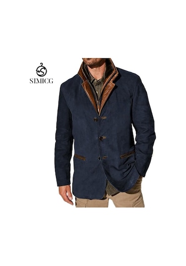 Yeni İş Kıyafetleri Retro Amerikan Günlük Ceket - Koyu Kahverengi Koyu Kahverengi