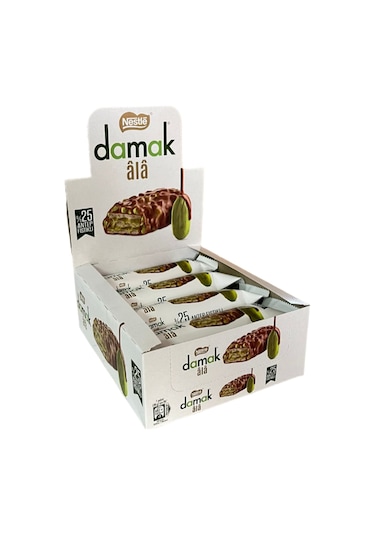 Nestle Damak Ala Antep Fıstıklı Çikolatalı Gofret 12 x 30 G