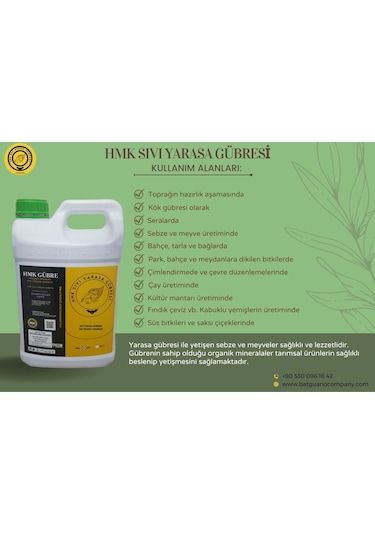 %100 Organik Hmk Sıvı Yarasa Gübresi 10 Litre (Konsantre)