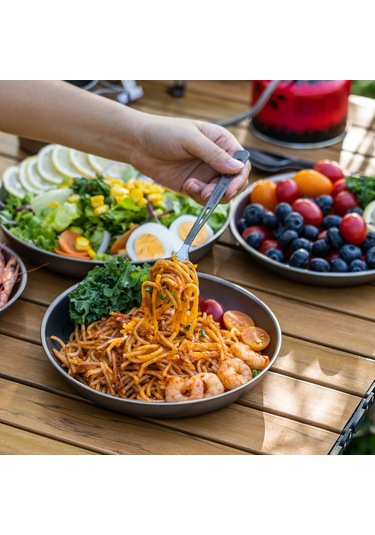 Dofolink Titanyum Piknik Tabagi 5.9 İnç - Ultra Hafif, Antibakteriyel, Yemek Lezzetini Koruyan, Dışarıda Taşınabilir Mutfak Gereci Çok Renkli