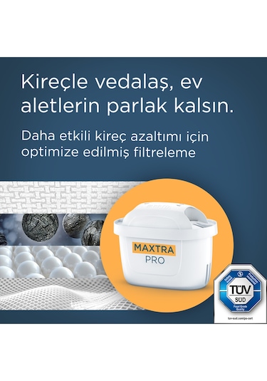 BRITA MAXTRA PRO Kireç Uzmanı Su Arıtma Filtresi, 12'li