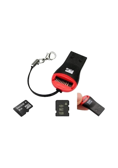 Usb Kart Okuyucu Yazıcı Mikro Sd M2 Micro Sd
