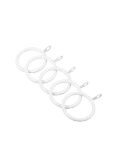 5'li Metal Perde Çubuğu Perde Halkaları, İç Çapı 3 Cm, 2,5 Cm'ye Kadar Uyar, Askılı Perde, Kayar Halka, Pencere Kapısı İçin Beyaz Halkalar Diğer