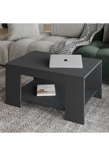 Lina Orta Sehpa Modern Minimal Tasarım Antrasit