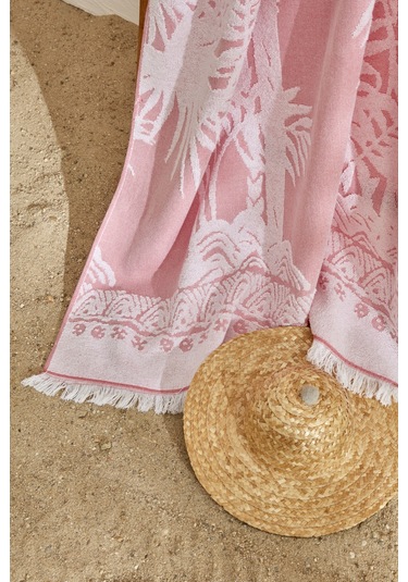 Karaca Home Palm Tree Plaj Havlusu Mercan 200.22.11.0319