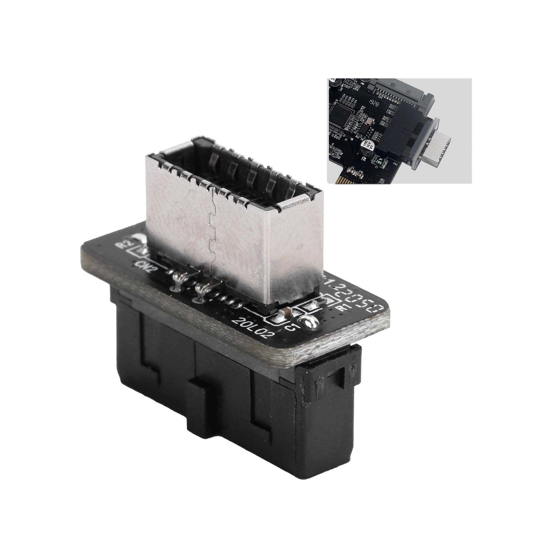 Xiyyadms Anakart Usb3.0/3.1 19p/20p'den Type-e'ye 90 Derece Dönüştürücü, 10gbps Hızlı Veri Transferi, Ön Panel Type-c Bağlantı Portu