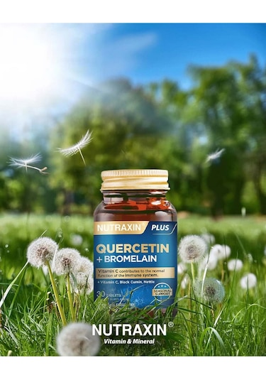 Quercetin Bromelain 30 Tablet - Kuersetin, Bromelain, Çörek Otu, C Vitamini, Isırgan Otu
