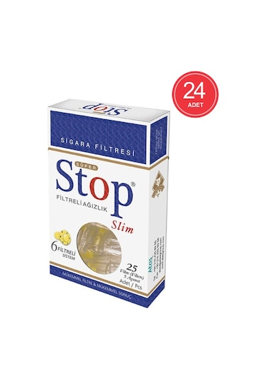 Stop Slim 6 Filtreli Ağızlık 25'li x 24 Paket