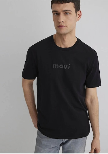 Mavi Regular Siyah Erkek T-shirt M0612732-900 Siyah