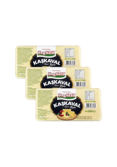 Özgüllü Kaşkaval Peyniri 600 Gr X 3 Adet