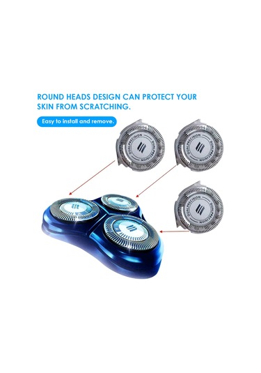 Moveevo 3 Adet Yedek Tıraş Bıçağı - Philips Norelco Hq8 Dual Precisions